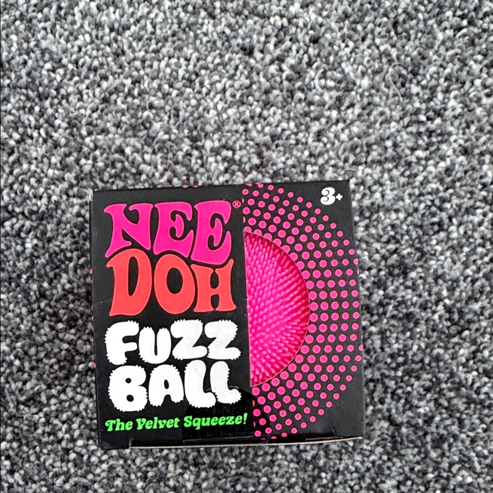 NeeDoh Fuzz Ball - Bright Pink Velvet Squeeze